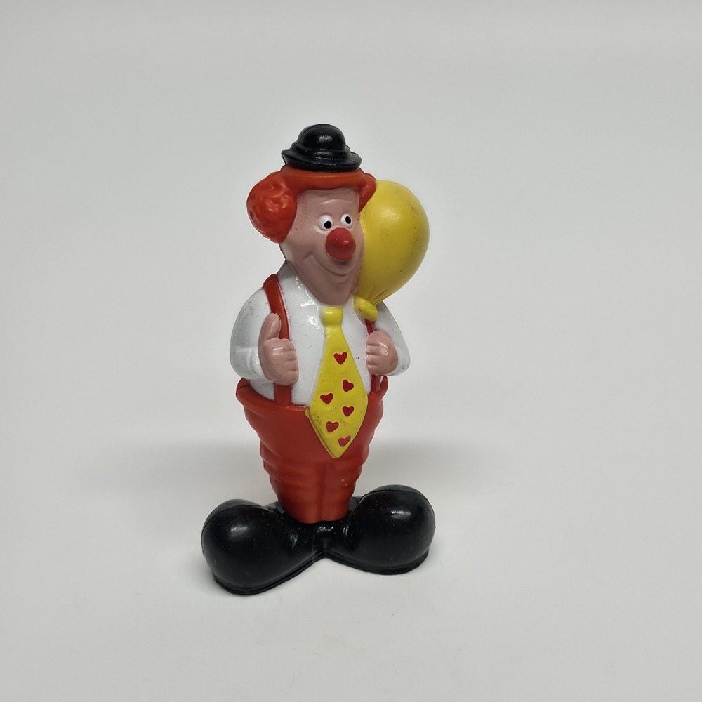Vintage 1996 Hardees Uncle Ted Clown Toy PVC Figure Dakin China 90s Fast Food